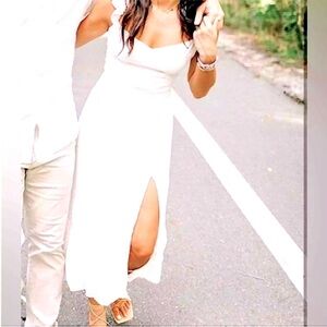 Reformation White Midi Dress